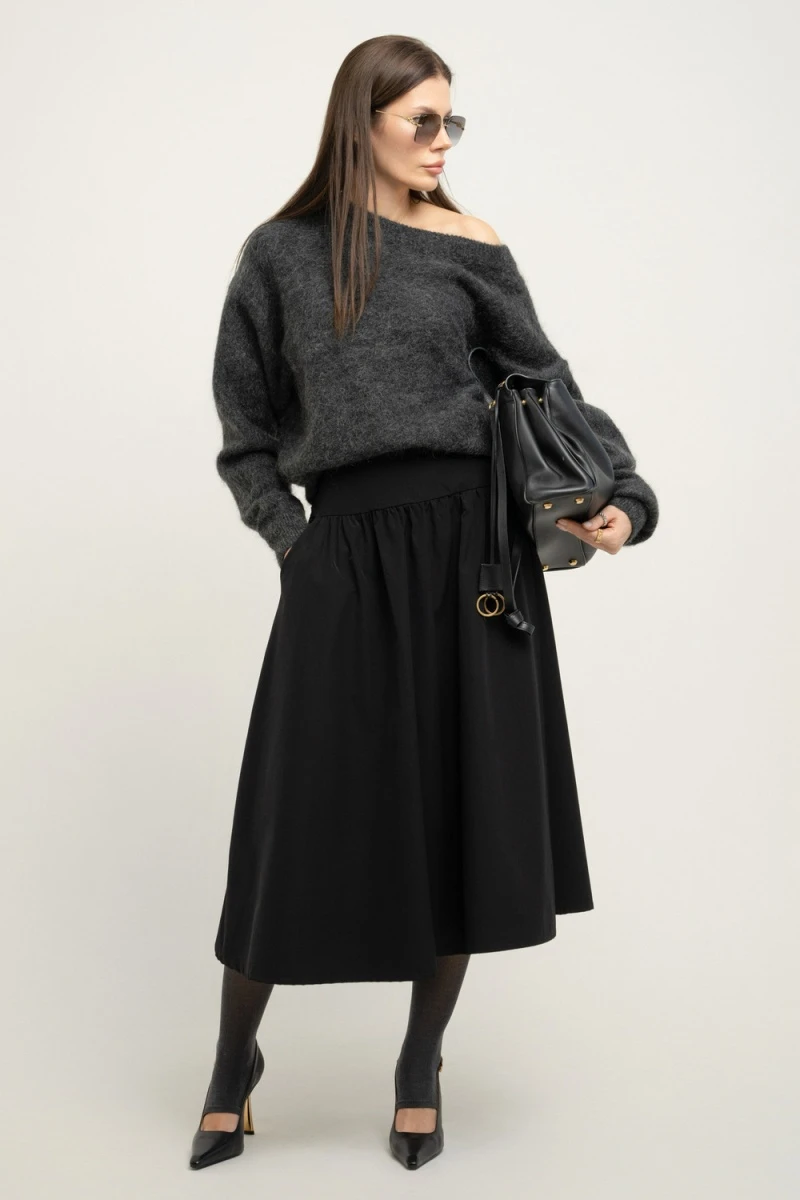 Юбка на кокетке (черный)