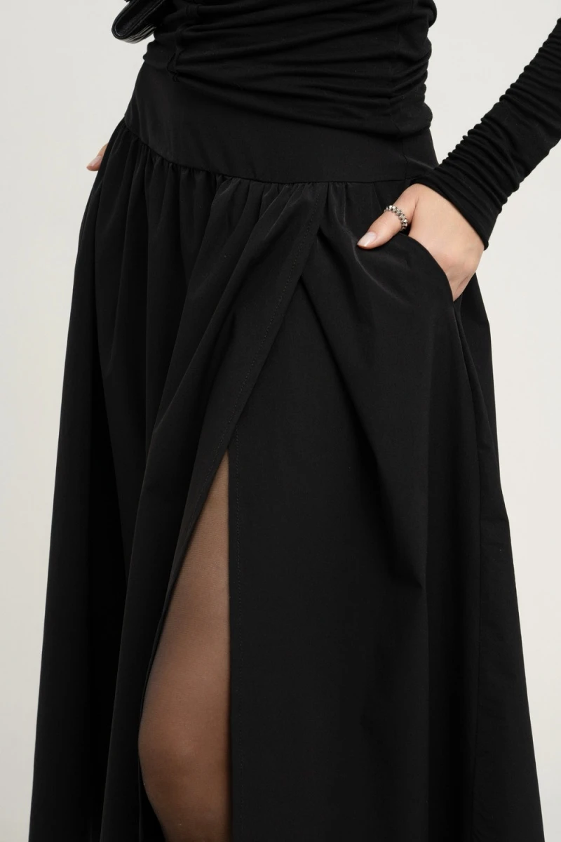 Юбка на кокетке (черный)
