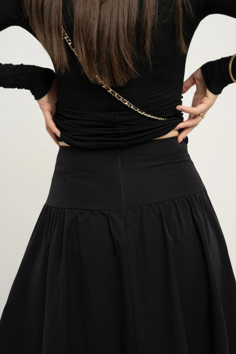 Юбка на кокетке (черный)