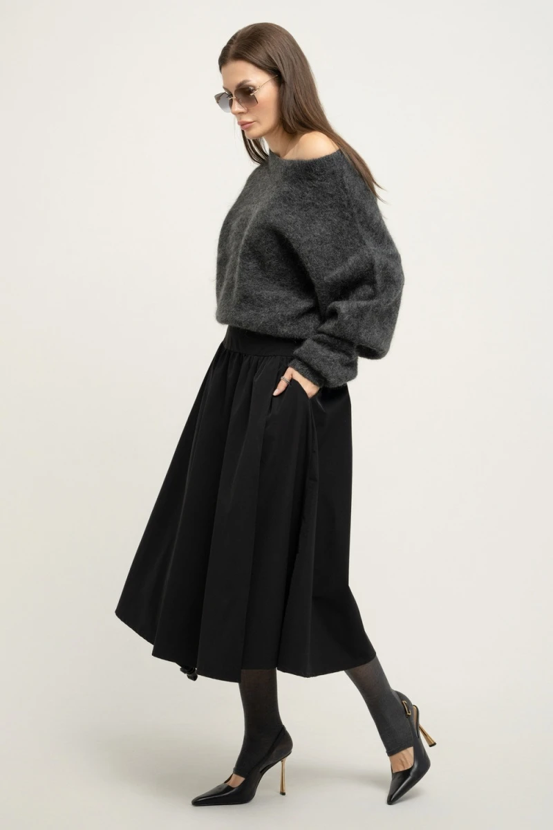 Юбка на кокетке (черный)