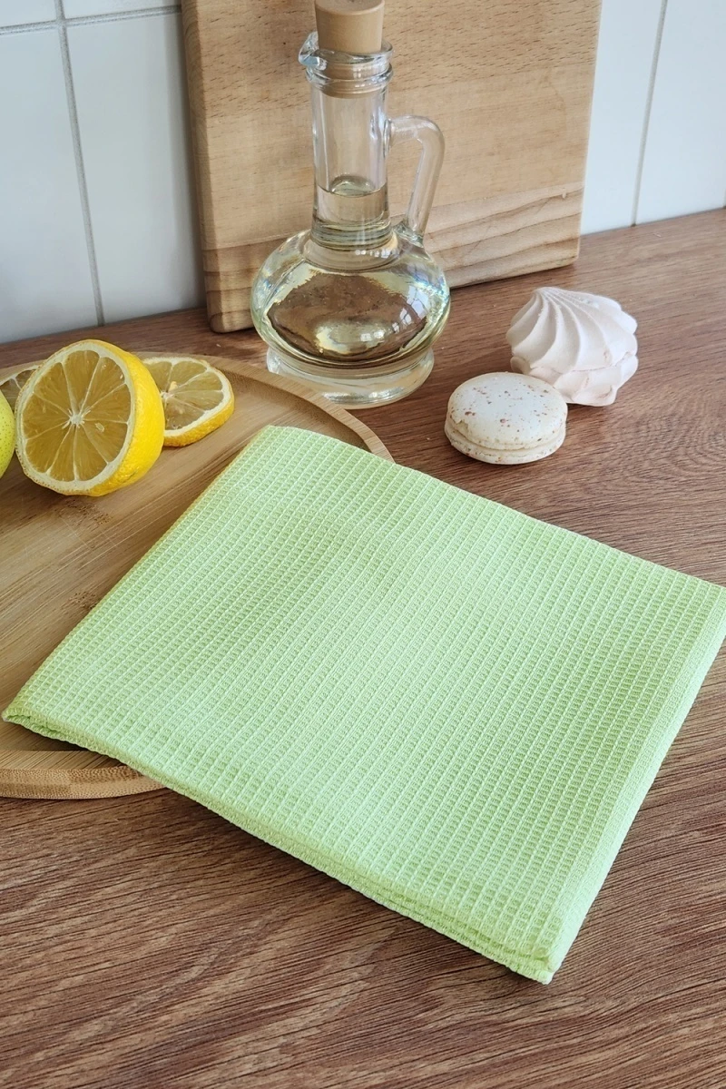 Полотенце вафельн. однотон.  60*45 150г/м2 пакет ТТ (лайм)