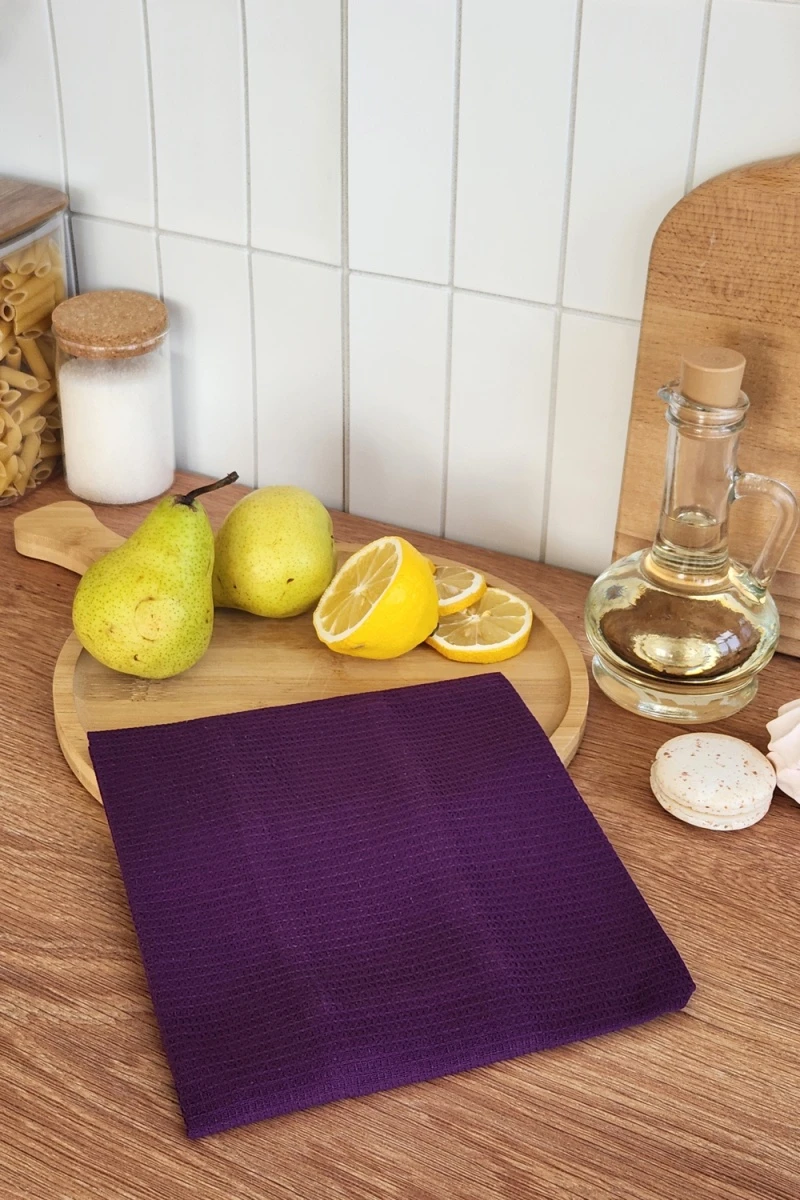 Полотенце вафельн. однотон.  60*45 150г/м2 пакет ТТ (черника)