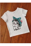 Костюм с шортами 33068 Кошка в косынке (леопард розовый)