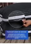 Подушка 50х70 для сна с 3D сеткой со съёмным чехлом PMA, сатин, полиэфирное волокно (графит)