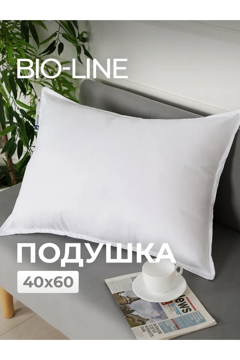 Подушка для сна 40х60 PSE40, хлопок, наполнитель полиэфирное волокно (в ассортименте)
