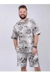 Костюм с шортами Харди (серый)