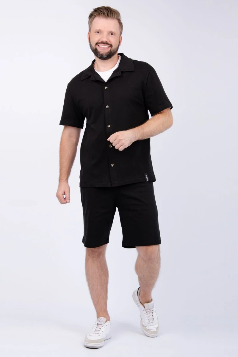 Костюм с шортами Бриони (черный)