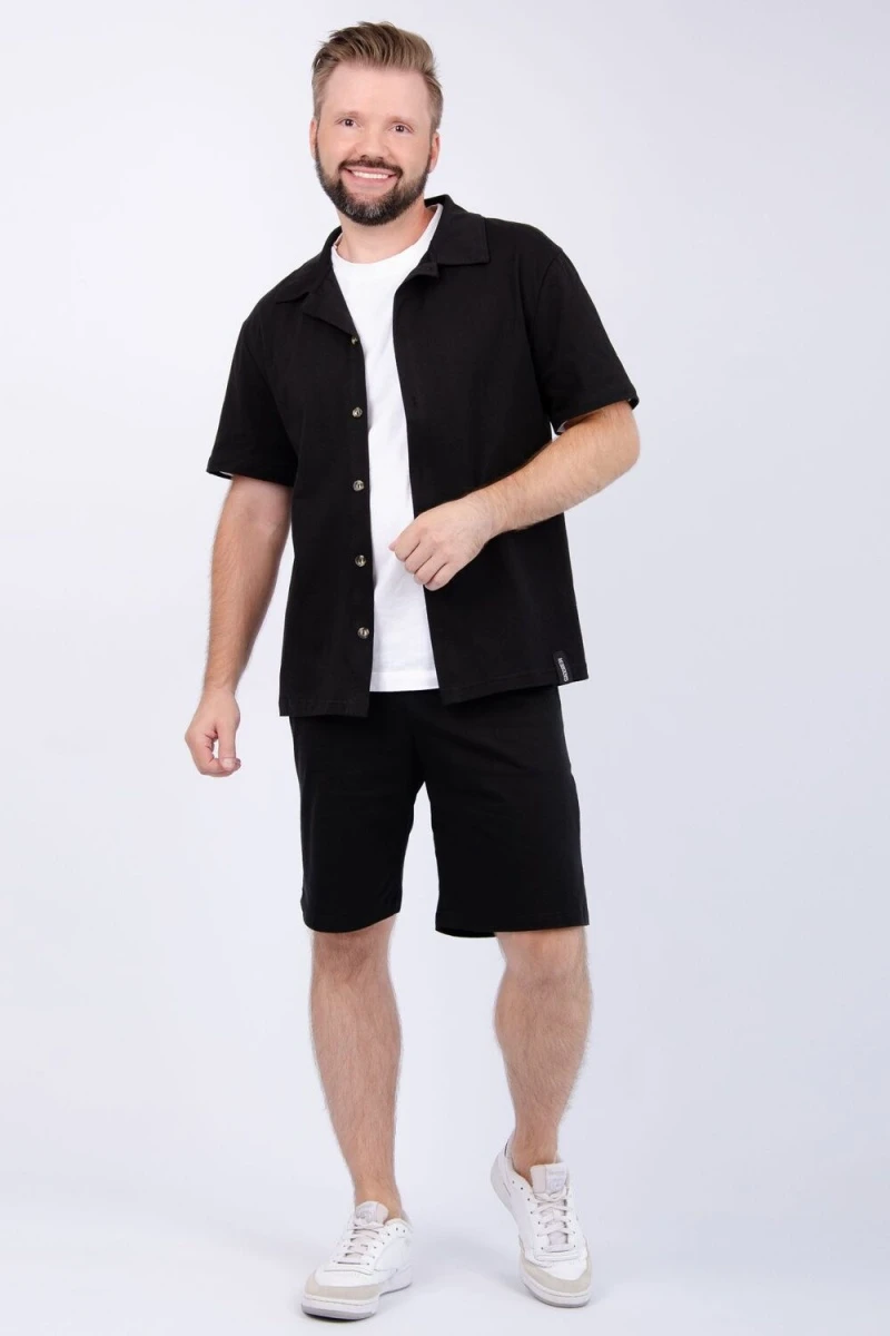 Костюм с шортами Бриони (черный)