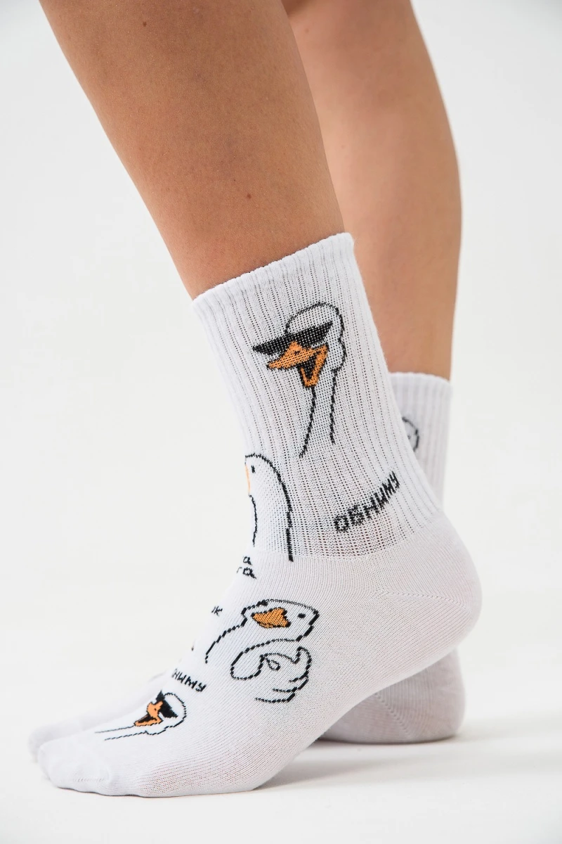 Носки стандарт Обнимусь (набор 2 пары) (белый)