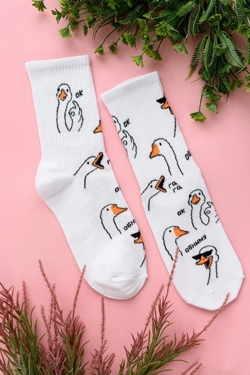 Носки стандарт Обнимусь (набор 2 пары) (белый)