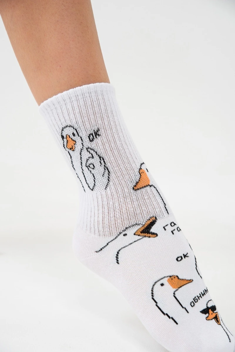 Носки стандарт Обнимусь (набор 2 пары) (белый)