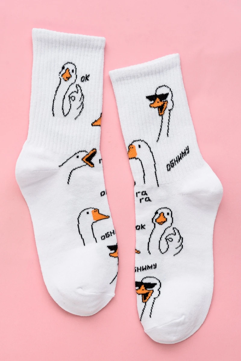 Носки стандарт Обнимусь (набор 2 пары) (белый)
