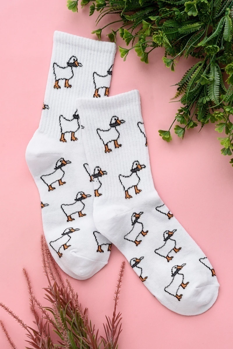 Носки стандарт Гуси (набор 2 пары) (белый)