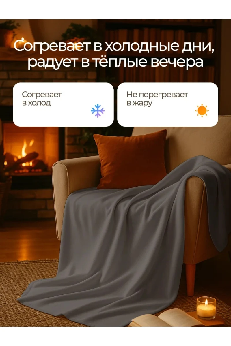 Плед Флисовый серый 100% полиэстер, плотность 160 г/м2 (в ассортименте)