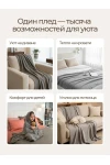 Плед Флисовый серый 100% полиэстер, плотность 160 г/м2 (в ассортименте)