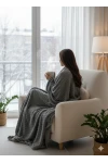 Плед Велсофт, плотность 220 г/м2, Pehmea Satu серый (в ассортименте)