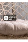 Подушка в кресло кокон и качели PR 60х60 см, рогожка, круглая, Bio-Line (бежевый)