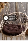 Подушка в кресло кокон и качели PR 60х60 см, рогожка, круглая, Bio-Line (коричневый)
