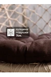 Подушка в кресло кокон и качели PR 60х60 см, рогожка, круглая, Bio-Line (коричневый)