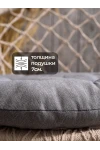 Подушка в кресло кокон и качели PR 60х60 см, рогожка, круглая, Bio-Line (серый)