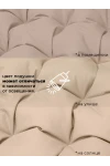 Подушка для садовой мебели, стула и кресла PO 53х50 см, пенополиуретан, термоватин, Оксфорд 600д (бежевый)