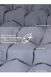 Подушка для садовой мебели, стула и кресла PO 53х50 см, пенополиуретан, термоватин, Оксфорд 600д (серый)