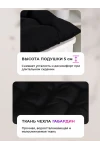 Подушка на стул квадратная с завязками 40х40 2 шт GB40-2, габардин, холлофайбер, Bio-Line (черный)