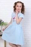Платье Аква-М короткий рукав (голубой)