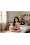 Пижама с брюками 846007 (розовый,черный)