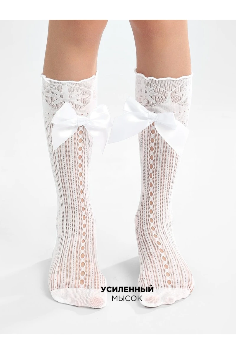 Детские гольфы 2 шт для девочки Соль&Перец SP3011-2 (белый)