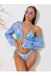 Купальник раздельный 3 в 1 с туникой Riviera_голубой (в ассортименте)
