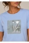 Футболка Нарядная Silver Bloom арт. 3092 (голубой)