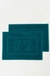 Полотенце Софатекс 50 * 70 коврик ножки 2шт (сине-зеленый)