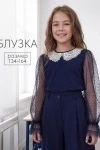Блузка 14584 (темно-синий)