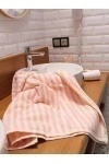 Набор махровых полотенец Urban Family "Alket-3" Полоса розовый, фиолетовый