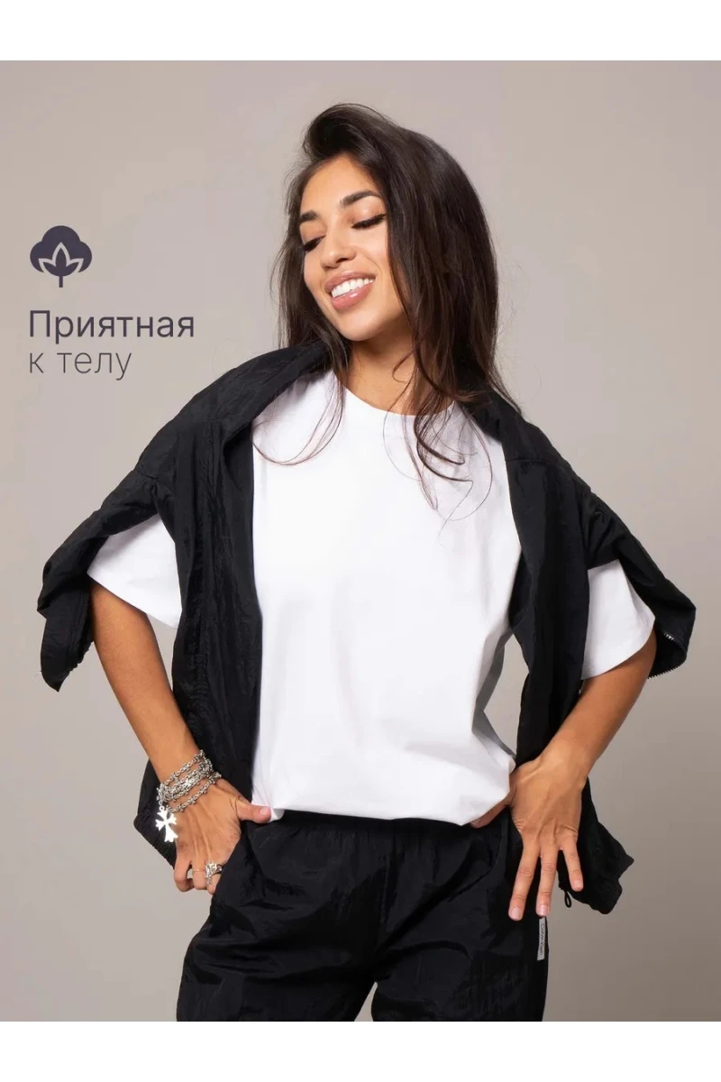 (bmr) Футболка_оверсайз белый 