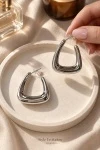 Серьги пусеты ультралегкие U-серьги (серебро)