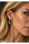 Серьги пусеты ультралегкие U-серьги (серебро)