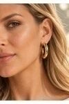 Серьги ультралегкие Конго дутые (золото)