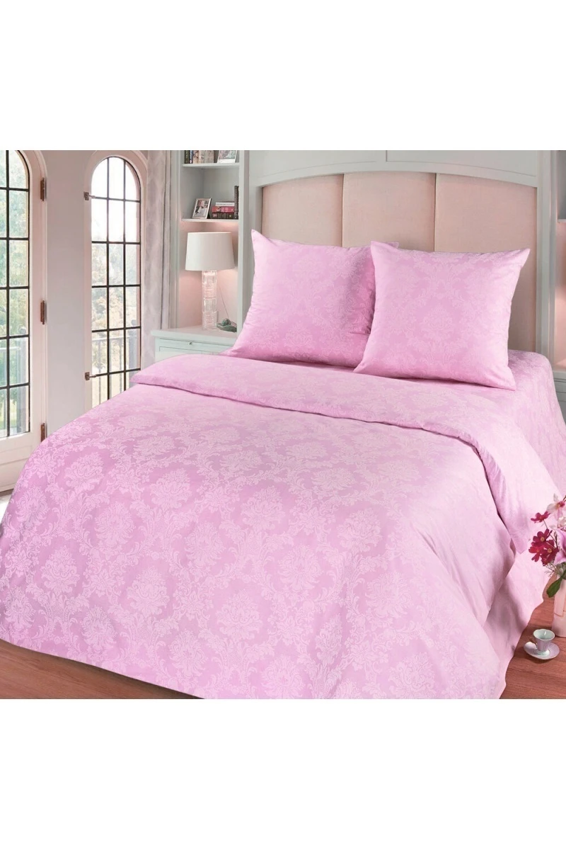 Простыня на резинке "МИЛАН" поплин "Агат" розовый арт. 10333/3