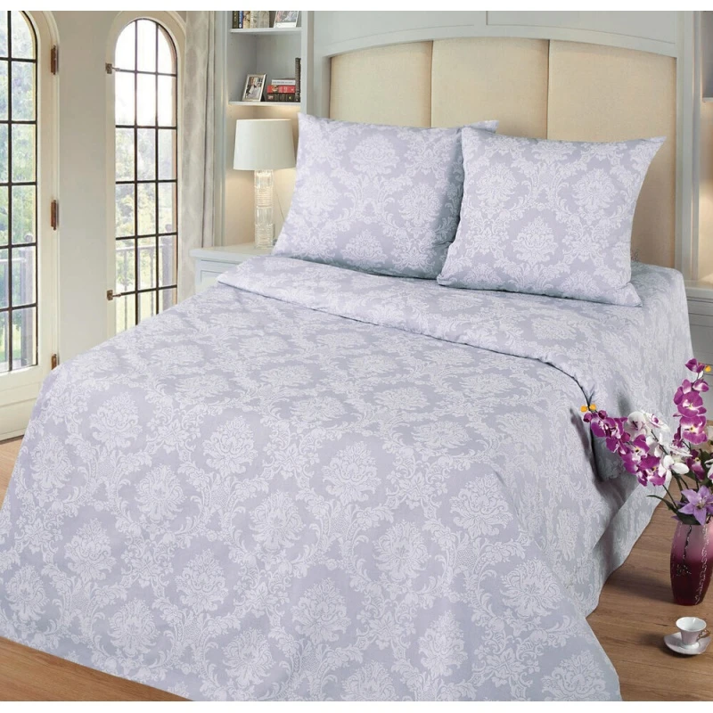 КПБ "МИЛАН" поплин "Кварц" светло-серый р. Семейный арт. 10333/8